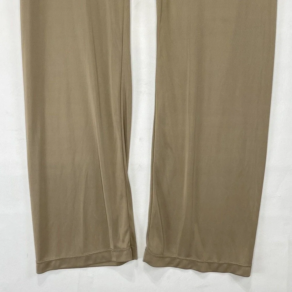 Women Shirred Side Skirted Leggings Sz One Size P Beige Stripes